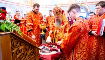 В Городище освятили воинские хоругви «Спас Нерукотворный Херсонесский»