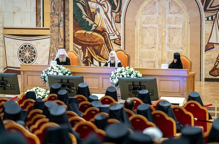 Святейший Патриарх Кирилл принял участие в Собрании игуменов и игумений монастырей Русской Православ Святейший Патриарх Кирилл принял участие в Собрании игуменов и игумений монастырей Русской Православ